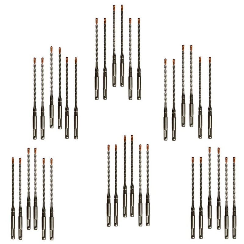 DRILLFORCE 36PC, 3/16" x 7" with 1/4" SDS Plus Hex Rotary Hammer Drill Bits for Concrete Screw, Rotary Drill Bit 3/16, SDS Plus Bits (3/16 x 7,36) - Image 1